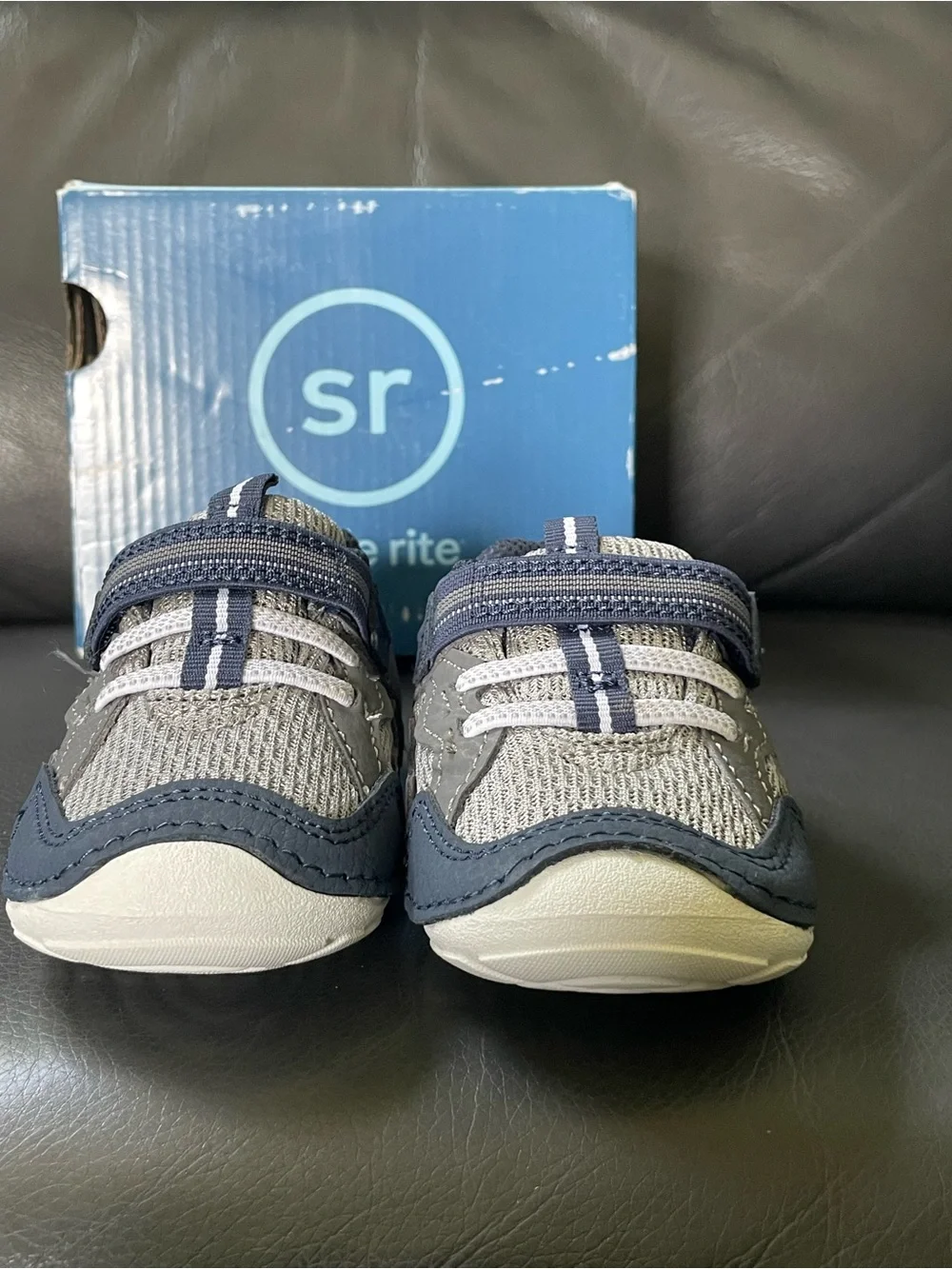 Stride Rite - Soft Motion Kylo Sneaker - NIB - Navy/Gray - Boys Size 4XWide